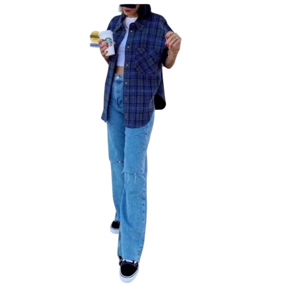 NWT Zara Plaid overshirt (Blogger Fav.) - Picture 2 of 11